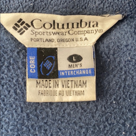 Columbia blue fleece zip up - Picture 3 of 5